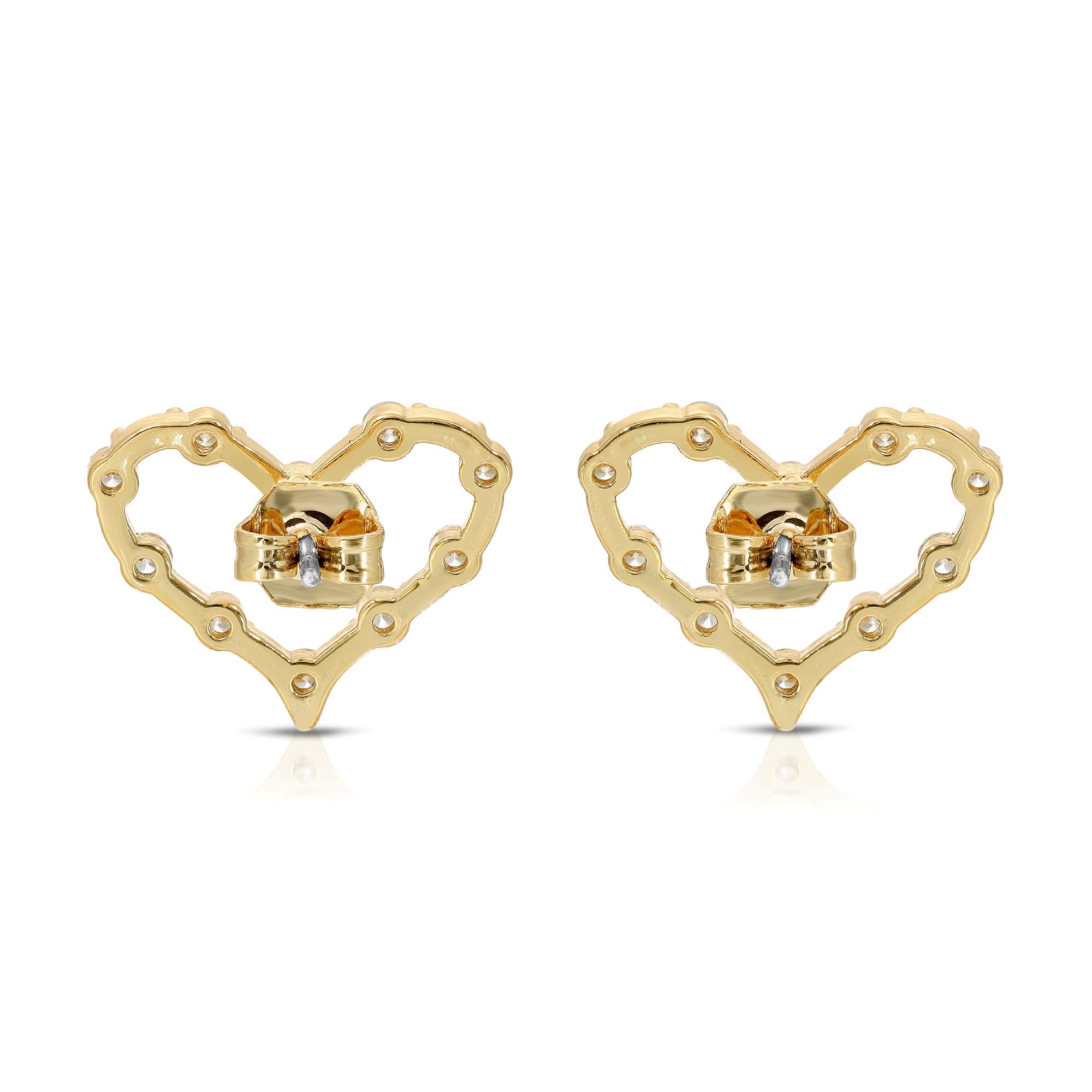 SS071512-Sterling Silver Post Cubic Zirconia Stone Brass Metal Stud Earrings